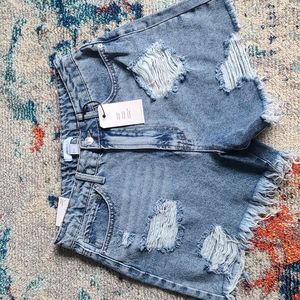 High Rise Jean Shorts